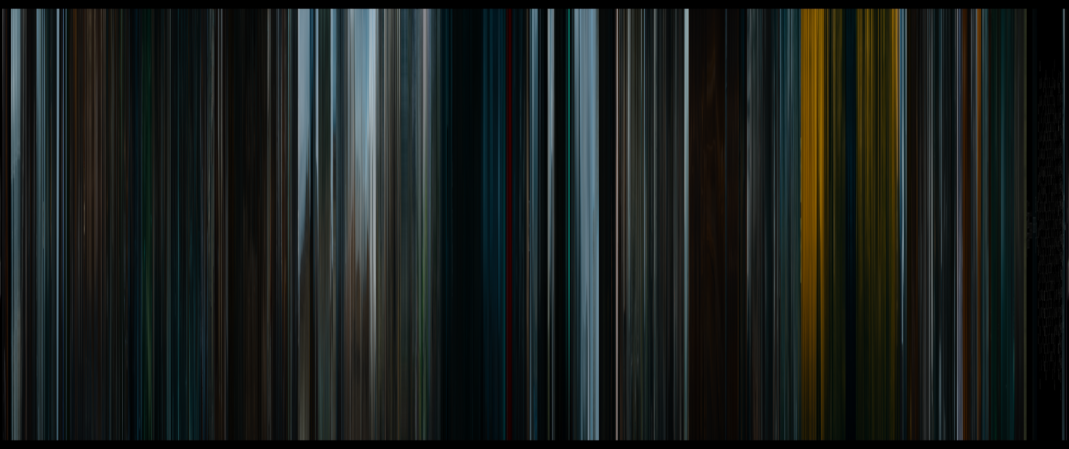 The complete color barcode for The Green Knight (2021)