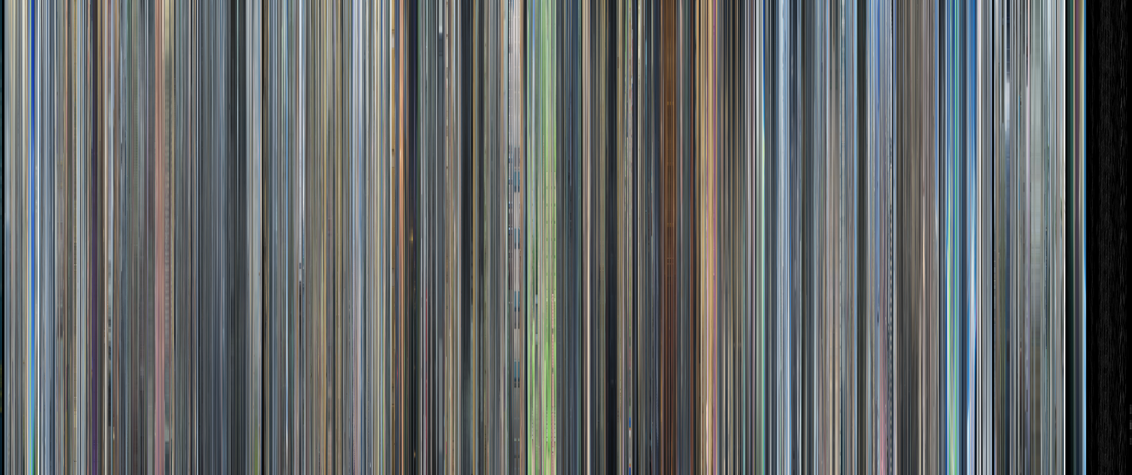 The complete color barcode for Weathering with You (2019)